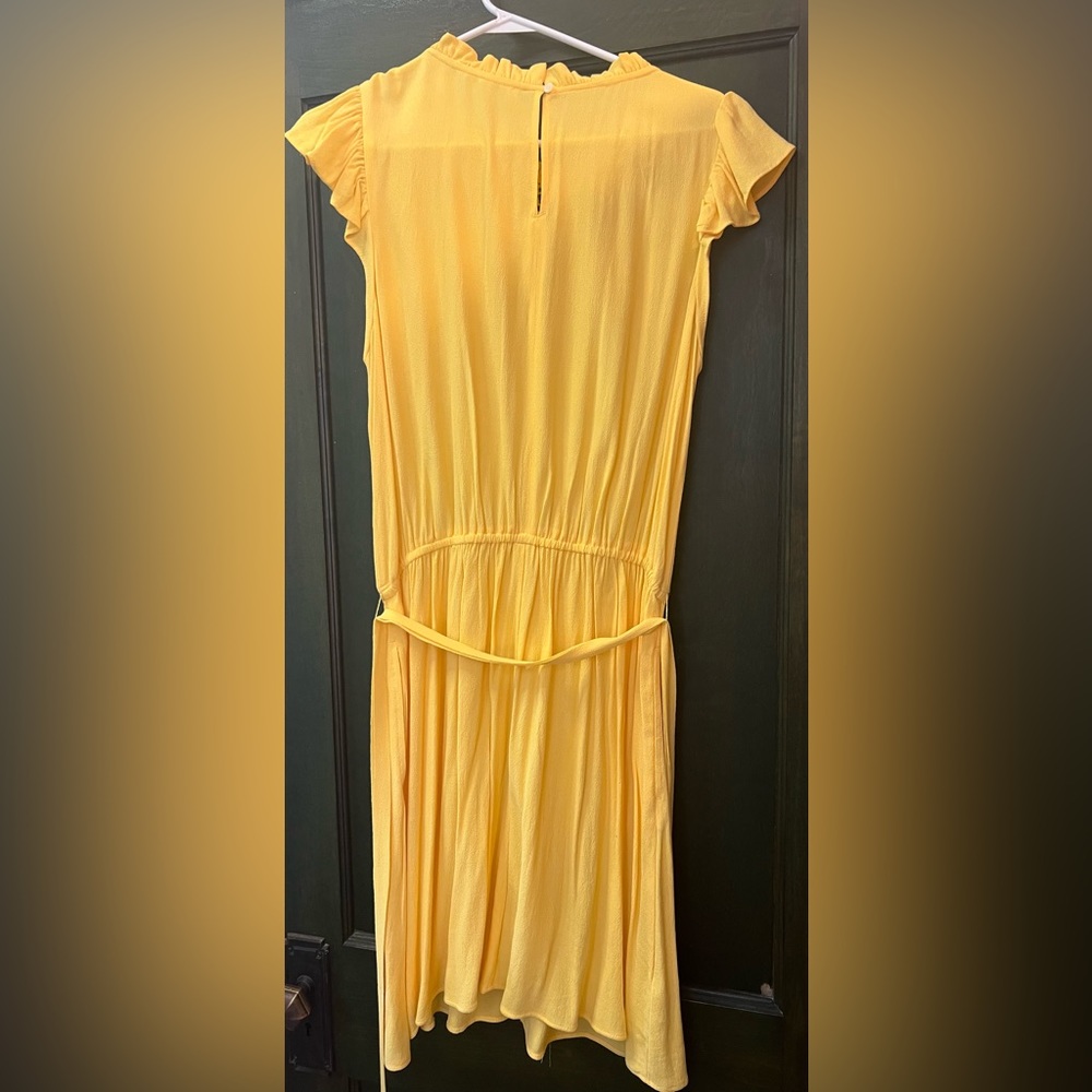 LOFT Yellow Eyelet Ruffle Dress - Picture 2 of 5
